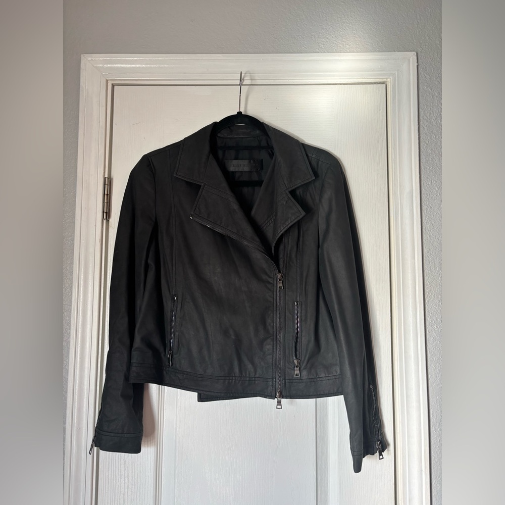 Jenni Kayne Charcoal Leather Jacket